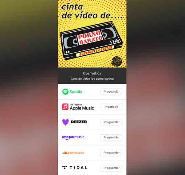 Cosmética - Cinta de Vídeo (de porno barato)